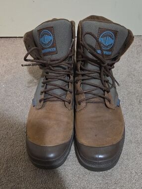 Palladium Men's Pampa Sport Cuff Brown and Green Waterproof Lace-Up Boots